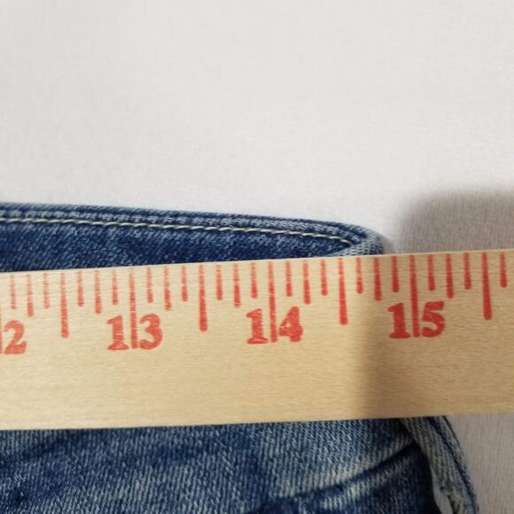 MOTHER The Looker Ankle Fray Jeans Size 28 Distressed Denim Naughty Intentions - Picture 9 of 12